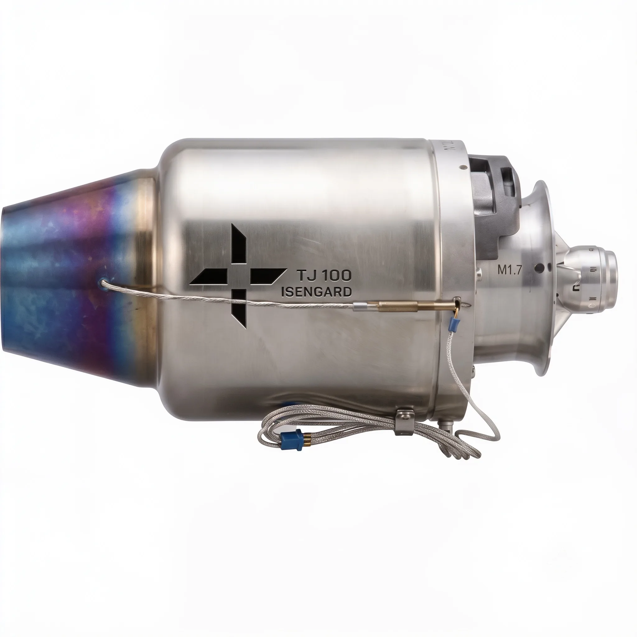 TJ-100 turbojet, side profile